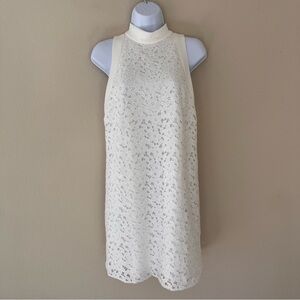Amsale Floral Lace Shift Dress Size 6 White NWT Wedding Event Graduation
